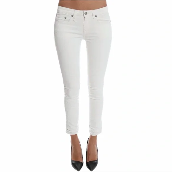 NWT RAG & BONE Blanc Frayed Capri Jeans - Picture 3 of 15